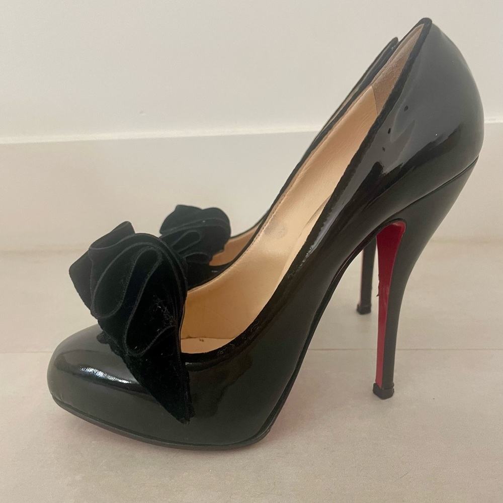 Christian Louboutin Black and Red Stiletto Heels